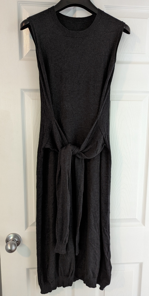Charcoal grey sweater dress